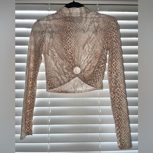 Snake print Crop Top